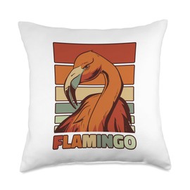 Pink Big Flamingo Pants Stuffed Animal Plush Gifts Retro Lesser Phoenicopterus American Lover Flamingo Throw Pillow, 18x18, Multicolor