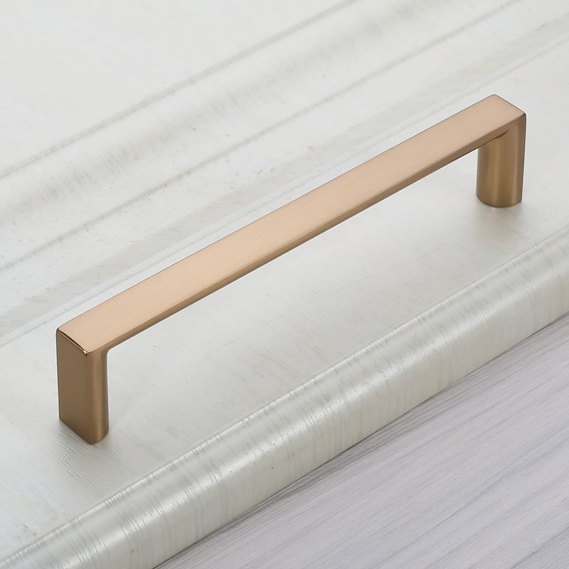 KNOKLOCK 6 Pack 5 Inch(128mm) Cabinet Pulls Square Champagne Bronze