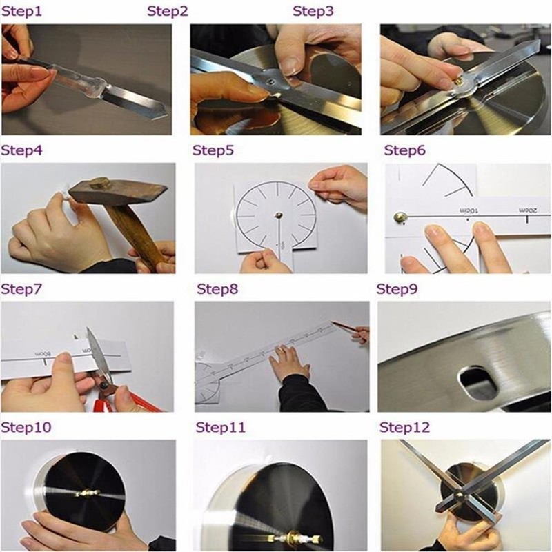 Mirror Surface 3D DIY Wall Clocks Modern Design Room Decorative