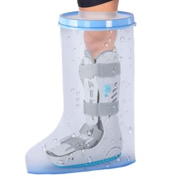 Giyofom Schutzhülle für Gips, extra groß und wasserdicht, für Dusche, mit rutschfestem Boden, für Gipsschutz am Bein, für chirurgische Wunden am Bein
