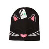 Cute Youth Size Cuffless Cat Mask Beanie with Eye Holes