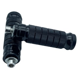 shymie Bike Step Tandem Step Foot Pegs Pedals Motorcycle Parts Custom Back Step CNC M8 Left & Right Set of 2 Black