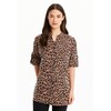 Malito 2310 Women's Slip-On Blouse, Long Sleeve Blouse with Animal