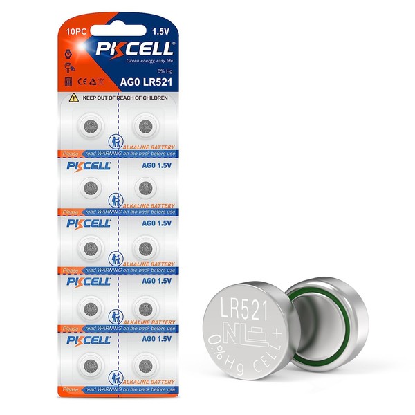 PKCELL SR521SW 379 Watch Battery 1.5V Alkaline Batteries (10pc)
