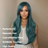 Tangyaoyusun 28Inch Green Wig with Bang Long Wavy Curly Hair