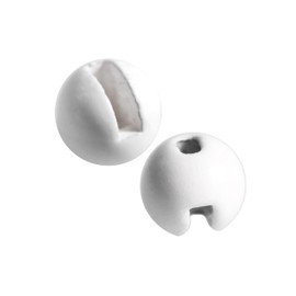 Temorah 35 Colors 2.0-6.4mm Slotted Tungsten Beads for Fly Tying (White, 2.8mm(7/64'') 50PCS)