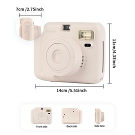 POPOTO Instant Camera with crystal shell, Mini 12 Instant Camera Decoration Stickers, Frames, Photo Album and More Accessory kit - White