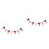 Ciieeo 2pcs 4th of July American Flag Pattern Burlap Banner