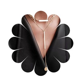 Allereya Vintage Layered Coin Disc Necklace Long Drop Y Necklace Long Bar Y Lariat Necklace Gold Coin Pendant Necklace Punk Paperclip Chain Necklace Jewelry for Women and Girls