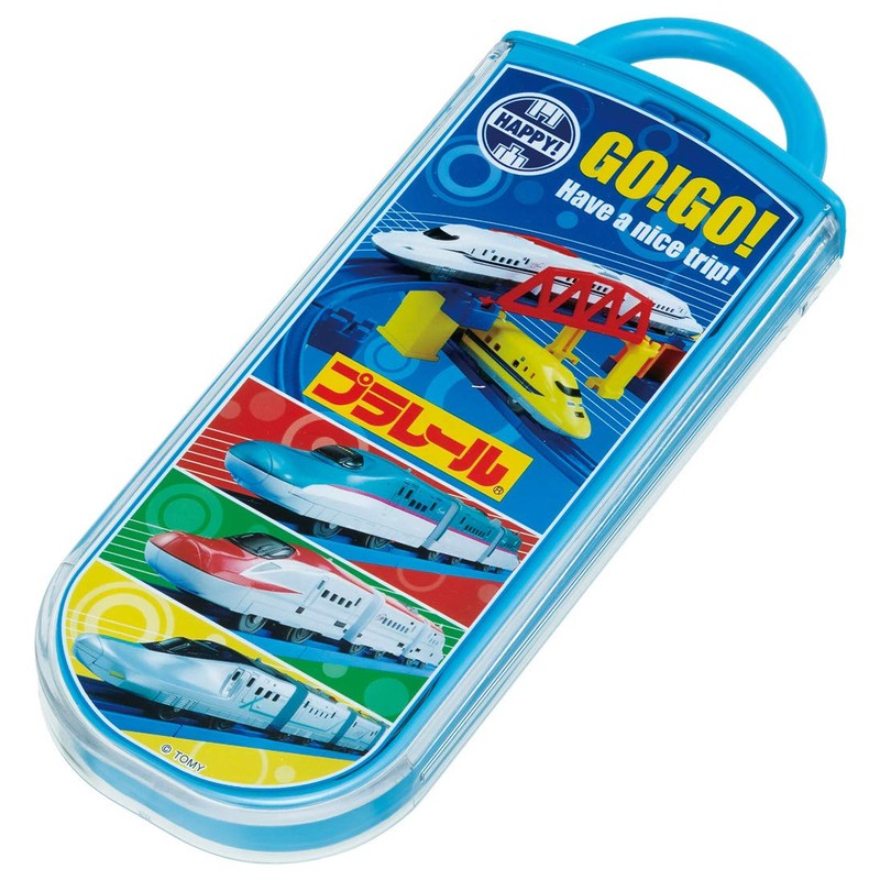 Skater TACC2AG-A Children's Ag+ Antibacterial Trio Set, Chopsticks, Spoon, Fork,