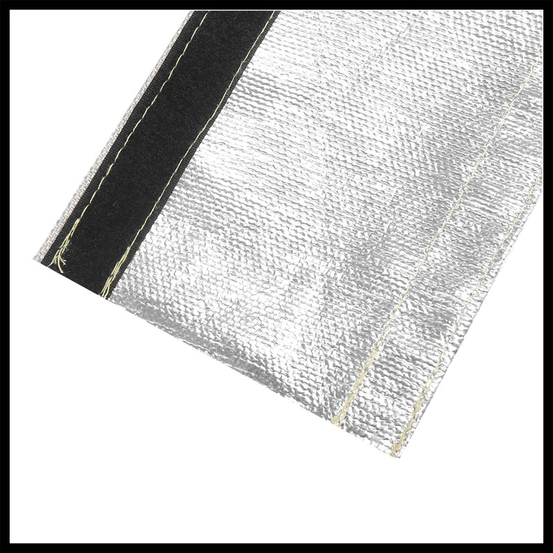 Hihaha Car Heat Shroud 1-1/8" ID 3.2ft Aluminized Sleeving Shield