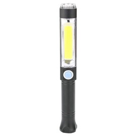 Garza Aluminium LED Torch with Magnetic Tip Extendable and Flexible and Cool Light 6500K on Side 200LM and Front 90LM. IP44, Black, M