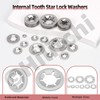 Hilitchi 211Pcs 9 Sizes Internal Tooth Star Lock Washers Assortment