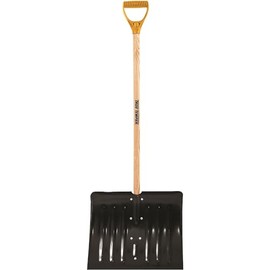 True Temper 1640700 Steel Snow Shovel with D-Grip Hardwood Handle 18 Inch