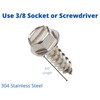 BCP Fasteners 8 Pack Stainless Steel License Plate Screws (BCP220)