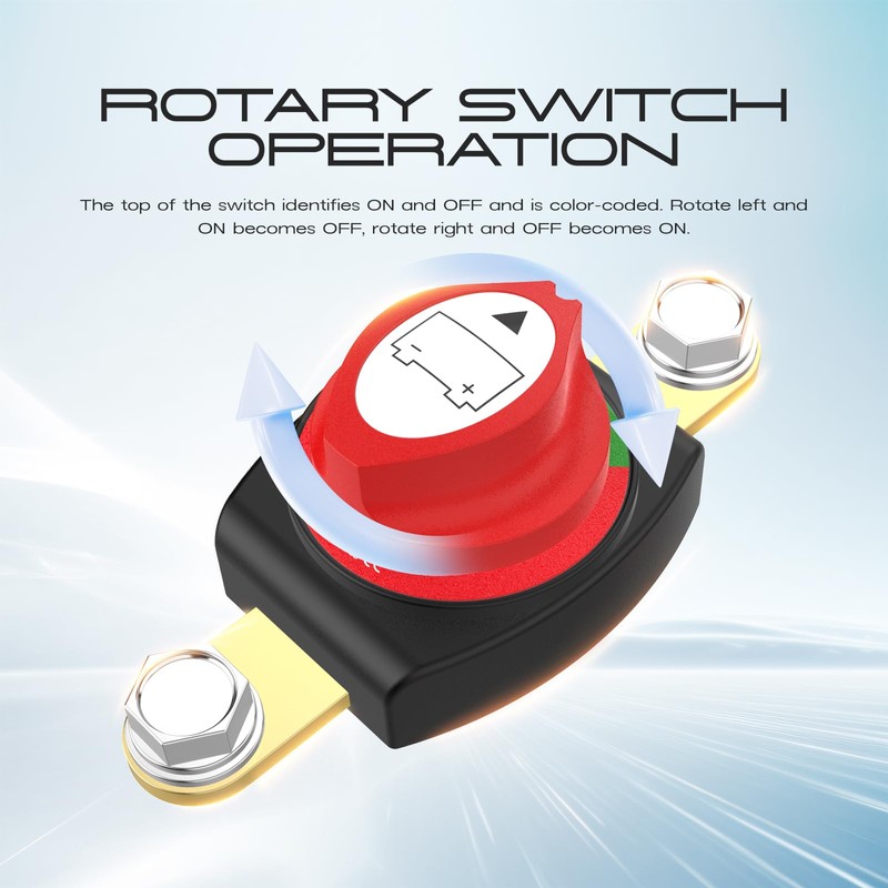 Side Post Battery Disconnect Switch, CNAODUN Battery Cut Off Switch
