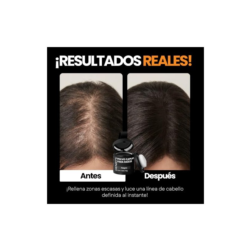 Henrys Polvo para Retocar Raíces Negro 4g, Define Línea del