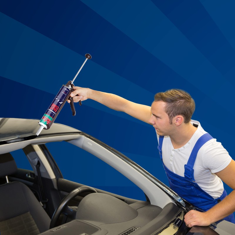 Akfix Urethane Windshield Adhesive Black (12x10.1 fl.oz.) - Fast Curing