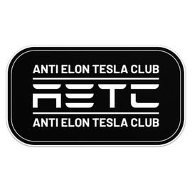 Anti Elon Club Sticker - Waterproof Vinyl Decal for Car Bumper, Laptop, Water Bottle, Bookcase, Wall, and Window, Size - 6'' Longer Side