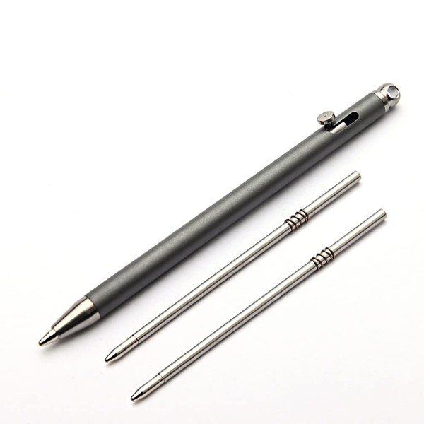 EKLOEN Mini Titanium Pen, Creative Signature Pen Bolt Action Pen