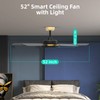 Roomratv Ceiling Fans with Lights,Ultra Silent 52 inch Smart Ceiling