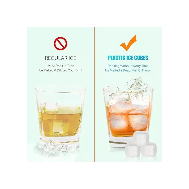 Nonley Cubos De Hielo Reutilizables Para Bebidas, 20pz