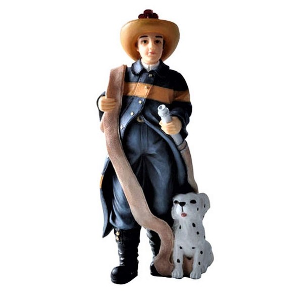 Dollhouse Miniature Fireman Roy with Spot Doll