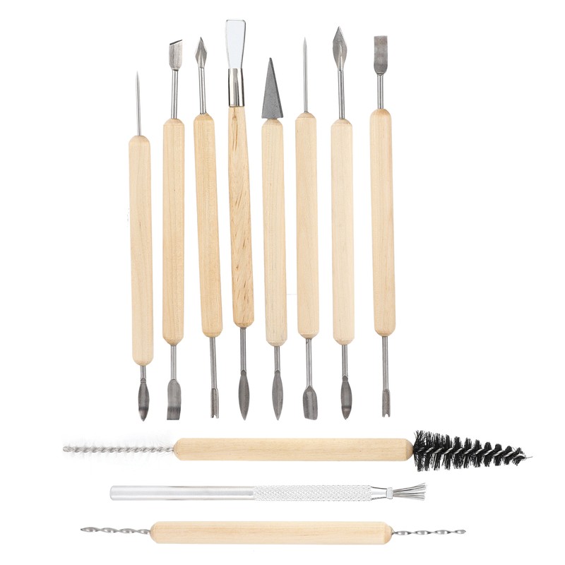 11pcs Soft Clay Carving Knives Multipurpose Stainless Pottery Sculpting Tools