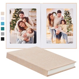 Pssoss Photo Album 8x10 with Writing Space Linen Cover 8x10 Photo Album Book Holds 20 Photos Ideal for Wedding Theme-Album and Baby Photo Albums (Beige,20 Pockets)