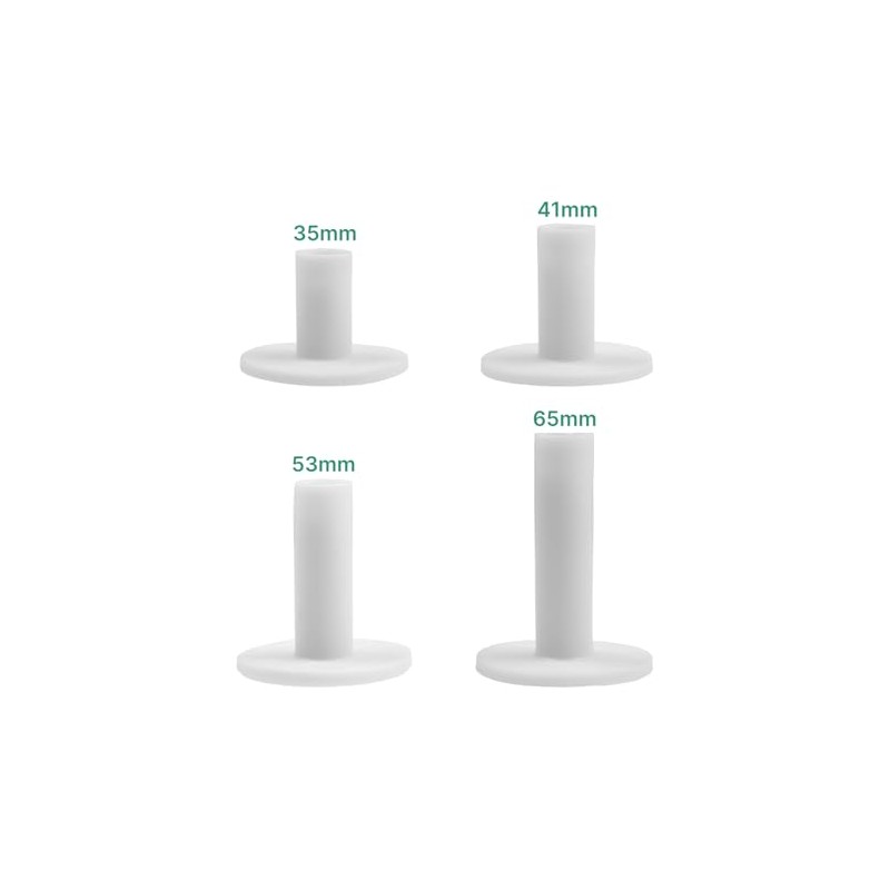 ECADDIE White Rubber Driving Range Golf Tees - Pack of