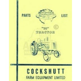 Cockshutt 35 Tractor Repair Parts List Manual