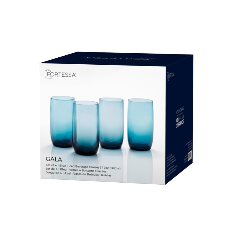 Fortessa Gala Glass, 19 Ounce Iced Beverage (Set of 4),