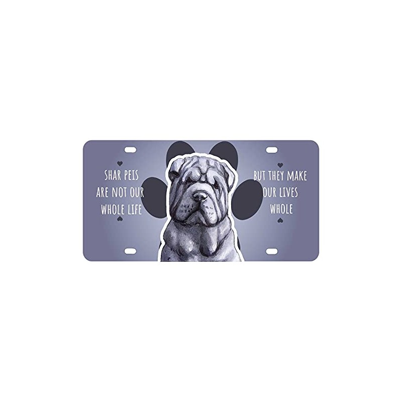 Shar Pei Watercolor Mini Metal License Plate 4.75 x 2.25