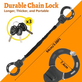 SHTALHST Anti Theft Electric Scooter Lock, Black, Key Lock, Rugged, Secure, Deterrent, Chain Bike Lock, Scooters, Segway, Ninebot, NIU