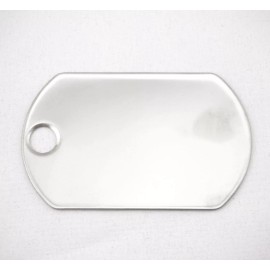 Military Army Blank Shiny Finish Monster Dog Tag Set of 2