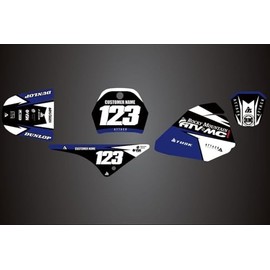 Attack Graphics Custom Fury Complete Bike Graphics Kit for Yamaha PW80 YZinger 2005