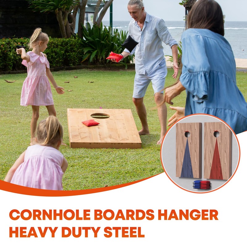 2 Pcs Cornhole Board Hanger Wall Mount, Heavy Duty Cornhole