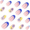 Press On Nails, Short Almond Ballet Duck Fake Nails, Cute