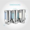 Better Living Products 76345 AVIVA Three Chamber Dispenser, Chrome