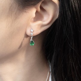 FH.bird Morganite Earrings, Women's, Swaying, Popular, April Birthstone, "Incarnation of Elegance" Metallic Allergies, Rustproof Earrings, Swaying, Stylish, Large, Mother's Day, Anniversary, Gift for