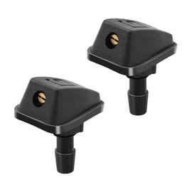 Sandfren 2PCS Car Front Windshield Washer Nozzles, 0.31" Adjustable Single Hole Vehicle Windscreen Wiper Fan Shape Water Sprayer Head Replacement, Auto Exterior Accessories, Universal Fit