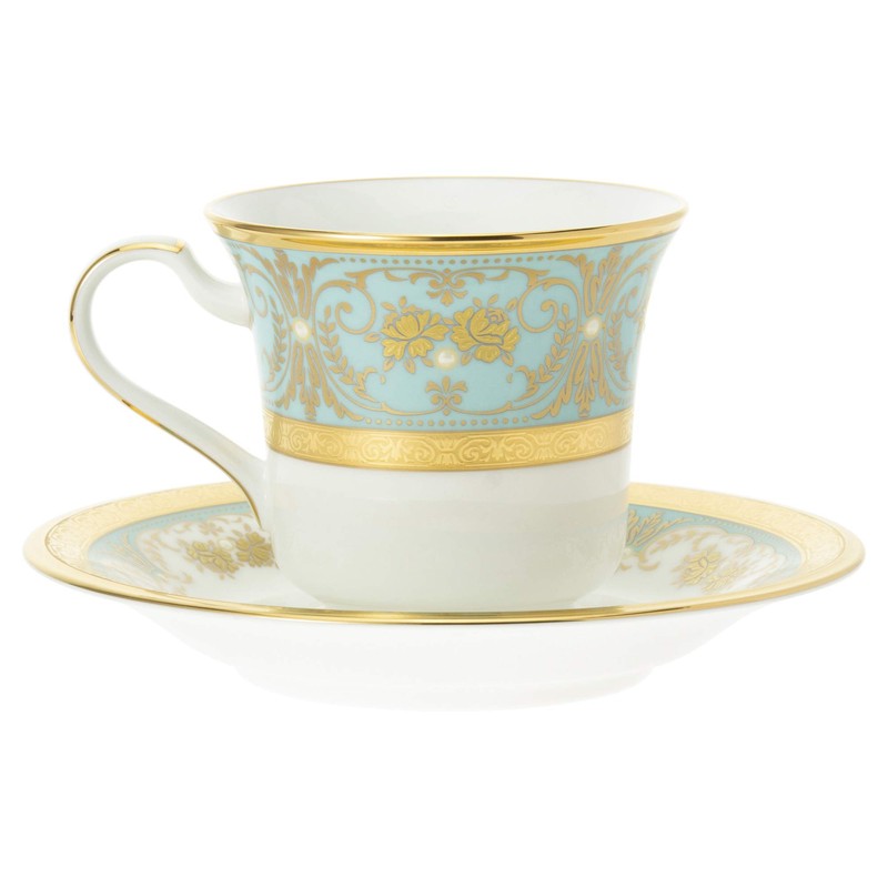 Noritake Noritake American Cup & Saucer 220cc Georgian Turquoise Bone