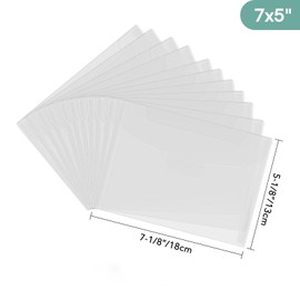 OTCRAFT 100 Pieces 5x7 Inch Stamp and Die Storage Bags Resealable Clear Plastic Bags Storage for Cutting Dies Stamps Crafts for