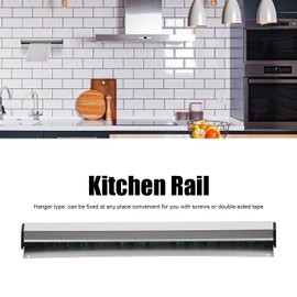 Estante para boletos montado en la pared, soporte para pedidos de cocina, soporte para recibos de menú de aleación de aluminio para restaurantes, cafeterías, bares y bares (30 cm)