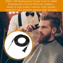 Replacement Cable for Wahl Clipper,00647-500 Electrical Power Cord for Wahl Trimmers,Hair Clipper Wire Fits for Senior,5Star Senior,Designer,Super Taper,Balding,Magic Clip,etc