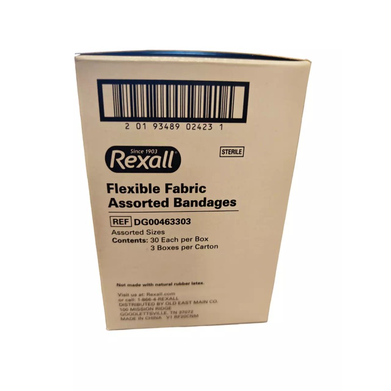Rexall Flexible Fabric Assorted Bandages 30 Count - Lot of