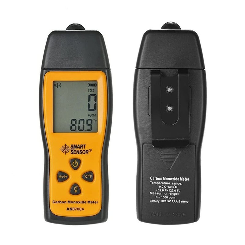 AS8700A Carbon Monoxide Meter,SMART SENSOR CO Meter,1000ppm CO Analyzer,Digital CO