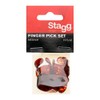 Stagg 14592 4 Fingers and 1 Thumb Pick Medium Set