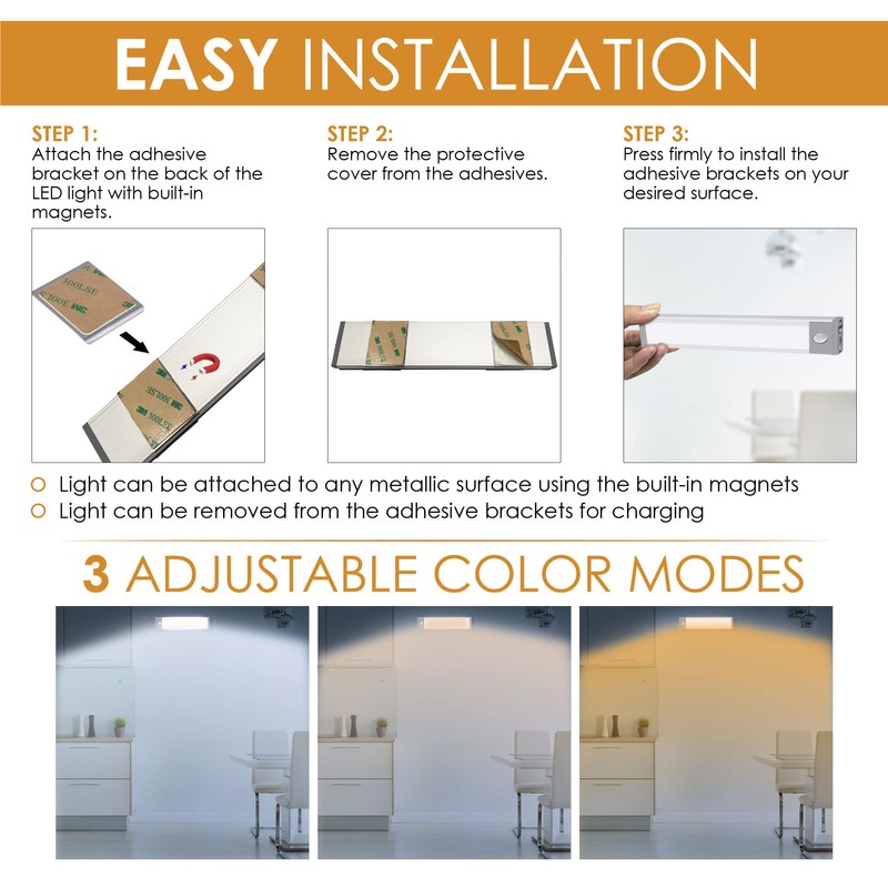 VYANLIGHT 58-LED Motion Sensor Light Indoor, Motion Activated Closet Light,