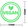 Vegan Food Rotation Labels,1.5 Inch Round Circle Dot Vegan Stickers(500